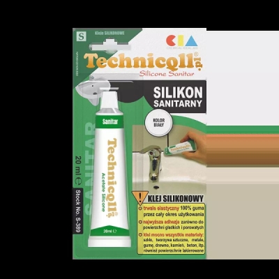 Technicqll Sanitární tmel v malé tubě, bílý 20ml