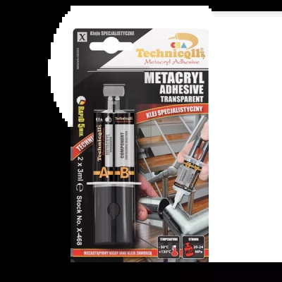 Technicqll Metakrylátové lepidlo, bezbarvé 2x3ml