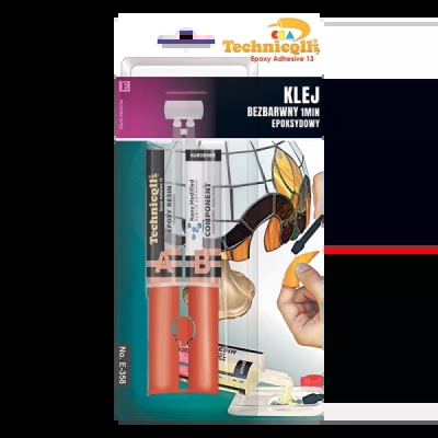 Technicqll Epoxidové lepidlo 1min bezbarvé 2x12ml