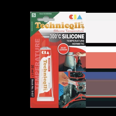 Technicqll Vysokoteplotní silikon, červená 20ml