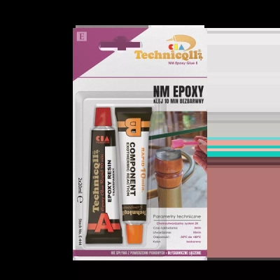 Technicqll Epoxidové lepidlo 10 min – průhledné (2×20 ml)