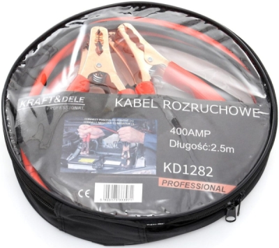 Kraft&Dele KD1282, Startovací kabely 400A 2,5 m | vysoká odolnost a stabilní upnutí