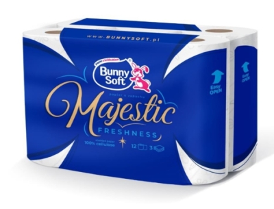 Bunny Soft Majestic Toaletní papír, třívrstvý 12 Ks, 15m