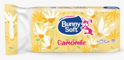 Bunny Soft Comfort Camomile Toaletní papír, dvouvrstvý 8Ks
