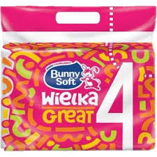 Bunny Soft Bunny Soft WIELKA 4 Toaletní papír, dvouvrstvý, 500 listů, 4Ks