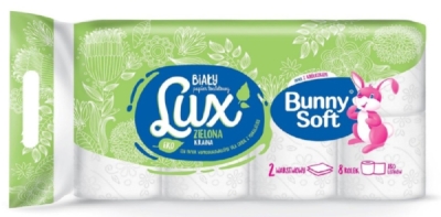 Bunny Soft LUX Toaletní papír, dvouvrstvý, 180 listů, 8 ks