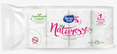 Bunny Soft Naturesse Toaletní papír, dvouvrstvý, 180 listů, 8Ks