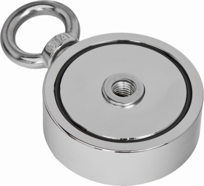 Kraft&Dele KD10417, Magnetický držák neodymový magnet | Nosnost 100 kg, permanentní magnet, karabina, robustní pouzdro