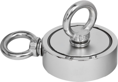Kraft&Dele KD10417, Magnetický držák neodymový magnet | Nosnost 100 kg, permanentní magnet, karabina, robustní pouzdro