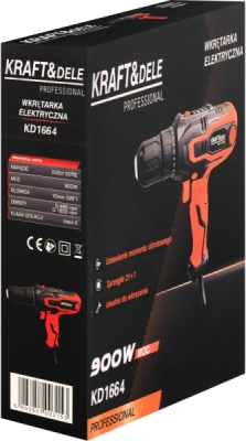 Kraft&Dele KD1664, Elektrický šroubovák 900W | 230 V, 2 rychlosti, 40 Nm