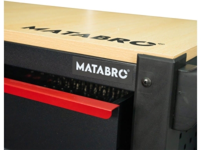 Matabro MB-TC05: Dílenský vozík s 12 zásuvkami, 542 ks nářadí, červený
