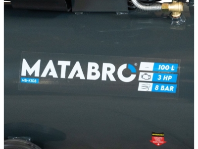 Matabro MB-K108, Olejový kompresor 100l, 230V s odlučovačem | 3500W