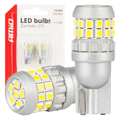 Amio 04233 LED žárovky CANBUS T10 W5W 30SMD 2016 Bílá 12V/24V