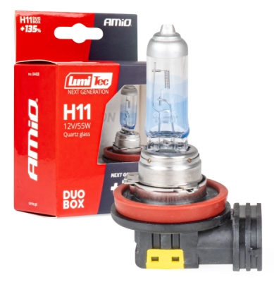Amio 04408 Halogenové žárovky H11 12V 55W LumiTec NEXT GENERATION +135% DUO