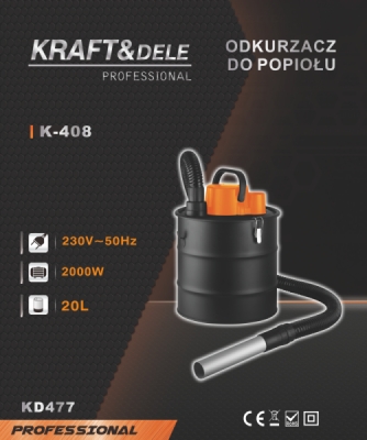 KD477, Odsavač popela 2000W | 20l