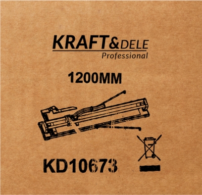 Kraft&Dele KD10673, Řezací stroj na dlaždice | délka řezu 1200 mm, šířka střihu 14 mm, základna 165 mm