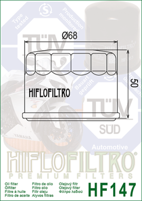 Hiflo HF147 Olejový filtr