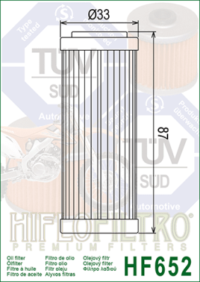 Hiflo HF652 Olejový filtr