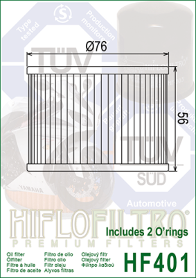 Hiflo HF401 Olejový filtr
