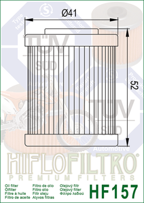 Hiflo HF157 Olejový filtr