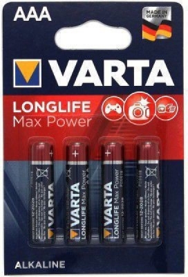 Baterie VARTA Longlife Max Power LR03 LR3 R3 AAA 4Ks