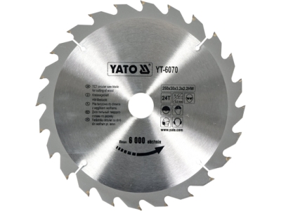 Yato YT-6070 Kotouč na dřevo 250x24Tx30mm