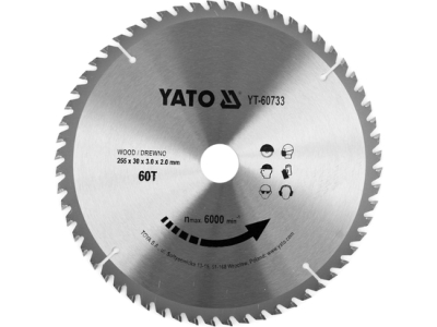 Yato YT-60733 Kotouč na dřevo 255x60Tx30mm
