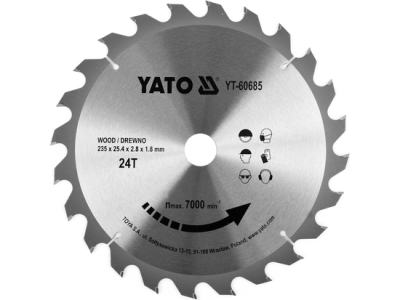 Yato YT-60685 Kotouč na dřevo 235x24Tx25,4mm