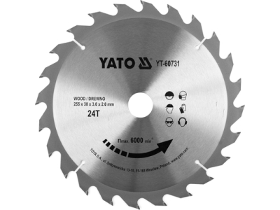 Yato YT-60731 Kotouč na dřevo 255x24Tx30mm