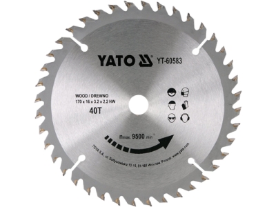 Yato YT-60583 Kotouč na dřevo 190x12Tx16mm