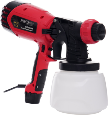 Kraft&Dele KD1655, Stříkací pistole 450W 1000ml | Vzduchový ráz 150-200 mm, Provozní tlak 2-5 psi