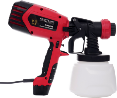 Kraft&Dele KD1655, Stříkací pistole 450W 1000ml | Vzduchový ráz 150-200 mm, Provozní tlak 2-5 psi