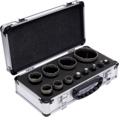 Kraft&Dele KD11227 | Diamantové jádrové frézy 6–68 mm pro bezpříklepové vrtání za mokra do keramiky, kameniny a kamene, adaptér M14 - 3/8 HEX