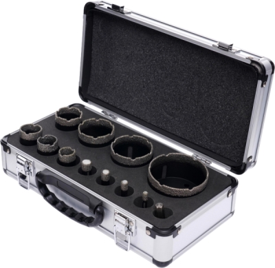 Kraft&Dele KD11227 | Diamantové jádrové frézy 6–68 mm pro bezpříklepové vrtání za mokra do keramiky, kameniny a kamene, adaptér M14 - 3/8 HEX