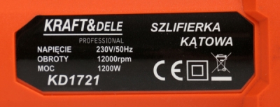 KD1721, Úhlová bruska 1200W