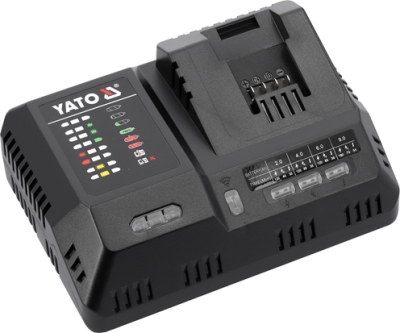 Yato YT-828502 Super rychlá smart nabíječka na baterie s chlazením Li-ion 18V 2,4 -12A