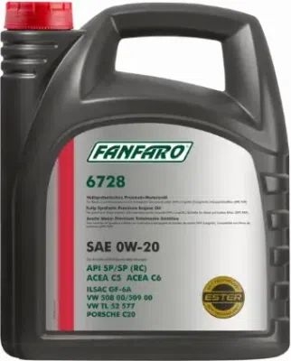 Fanfaro 6728 VW Škoda Seat 0W-20 5L