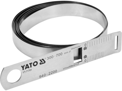 Yato YT-71701 Nerezová měřicí páska na průměr a obvod 300–700 mm