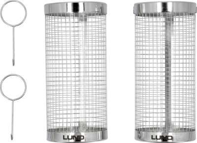 Lund 99835 Grilovací košíky z nerezové oceli 20 × 9 cm, 2 ks