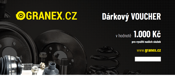 Dárkový voucher tištěný v hodnotě 1000 Kč