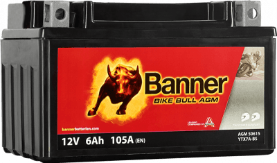 Banner Bike Bull AGM 12V 6Ah 105A 506 15 / YTX7A-BS