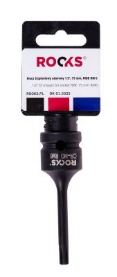 Rooks Nástrčná hlavice pro rázový a strojový utahovák 75mm, ribe RM6 OK-01.5025