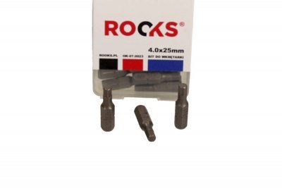 Rooks Bit sada 1/4" 25mm x HEX 4mm rázové CVMO-S 10 Ks OK-07.0023