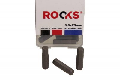 Rooks Bit sada 1/4" 25mm x HEX 6mm rázové CVMO-S 10 Ks OK-07.0025