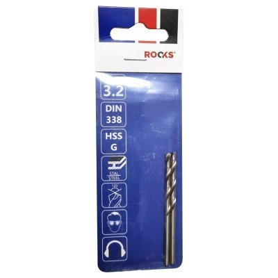 Rooks Kovový vrták Pro Fi 3,4mm, HSS G 900 N / mm2, DIN 338 (2 Ks) OK-03.4606