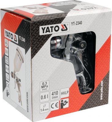 Yato Pistole na lakování s nádrží 0,6l 1.4mm YT2340