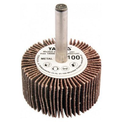 Yato Kotouč lamelový radiální 40x20 P-60 s hřídelí 6 mm YT-83352