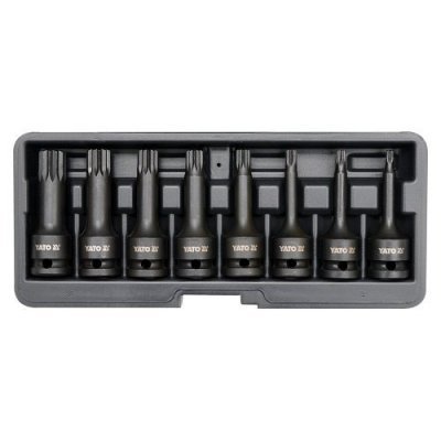Yato Sada nástrčných klíčů 1/2" Spline, 8ks YT-1069