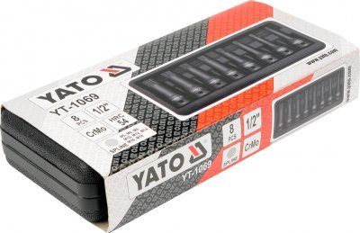 Yato Sada nástrčných klíčů 1/2" Spline, 8ks YT-1069