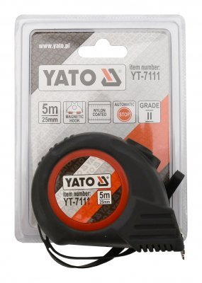 Yato Metr svinovací 5 m x 25 mm autostop YT-7111